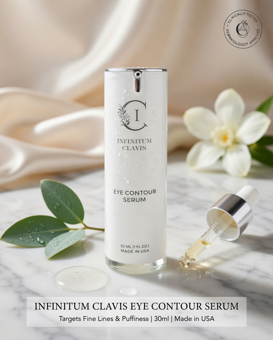 Infinitum Clavis Eye Contour Serum – Peptide & Hyaluronic Formula (30ml)